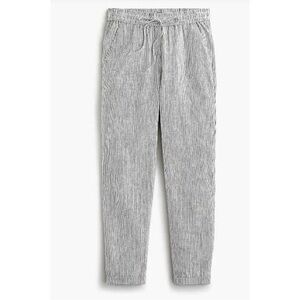 J. Crew Factory Striped Linen Cotton Drawstring Pant 14 Plus Size